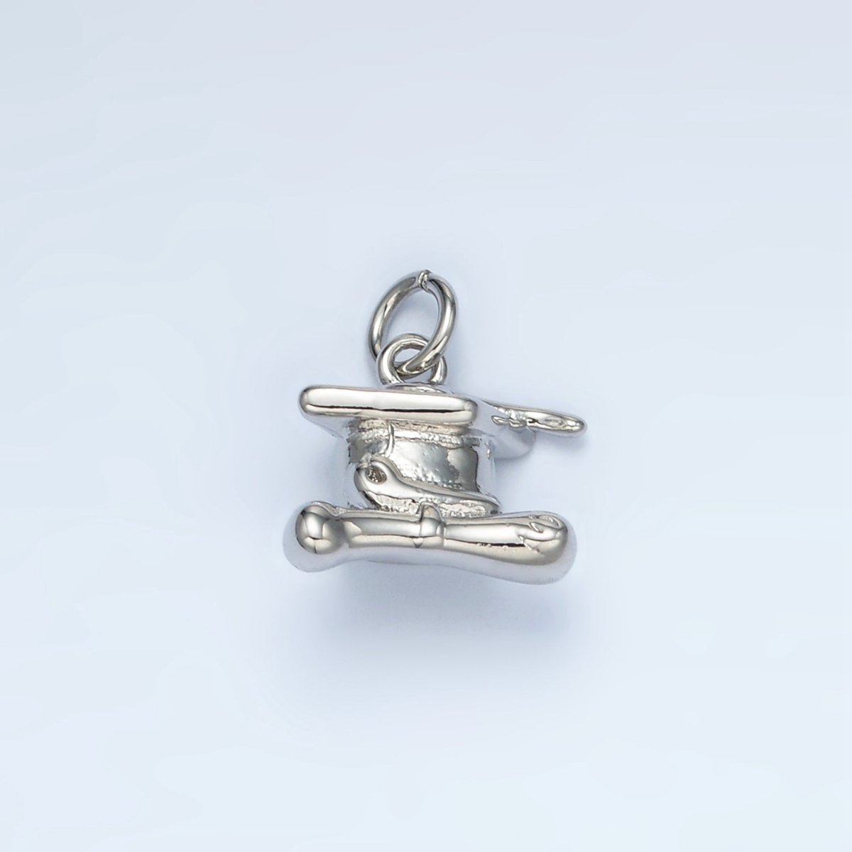 24K Gold Filled Graduation Cap Mini Charm in Gold & Silver | AG864 - DLUXCA