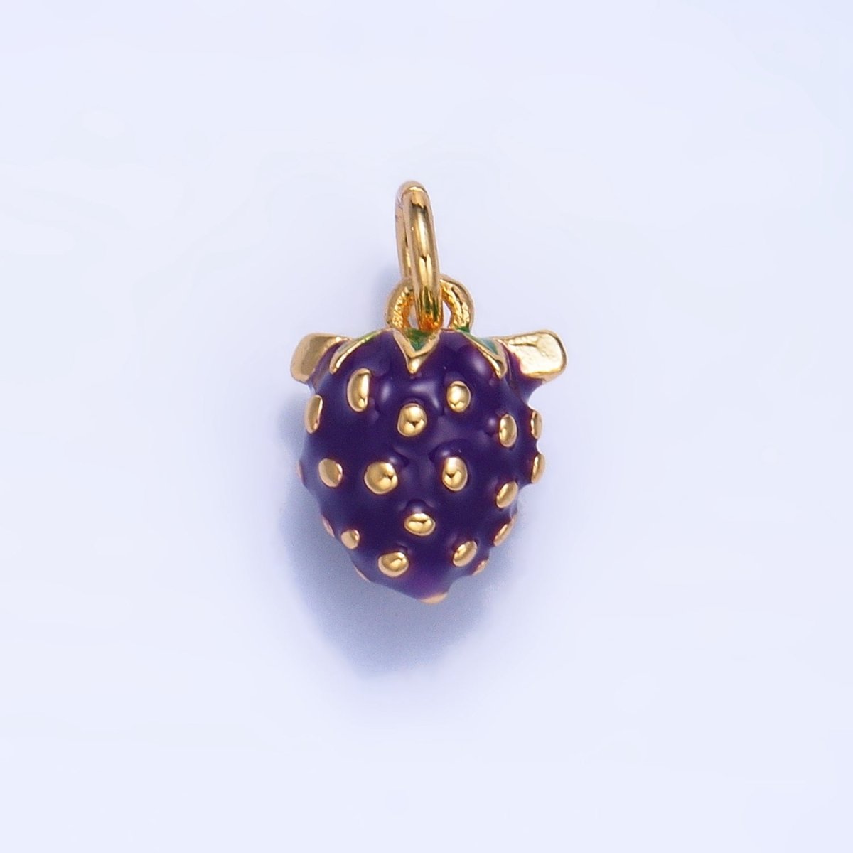24K Gold Filled Grape Fruit Enamel Mini Multidimensional Charm | W060 - DLUXCA