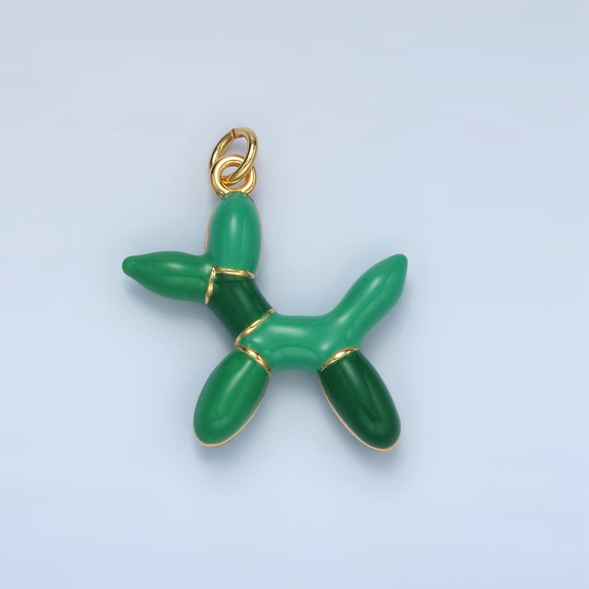 24K Gold Filled Green, Red, Blue Enamel Balloon Animal Charm | M139 - M140 - DLUXCA
