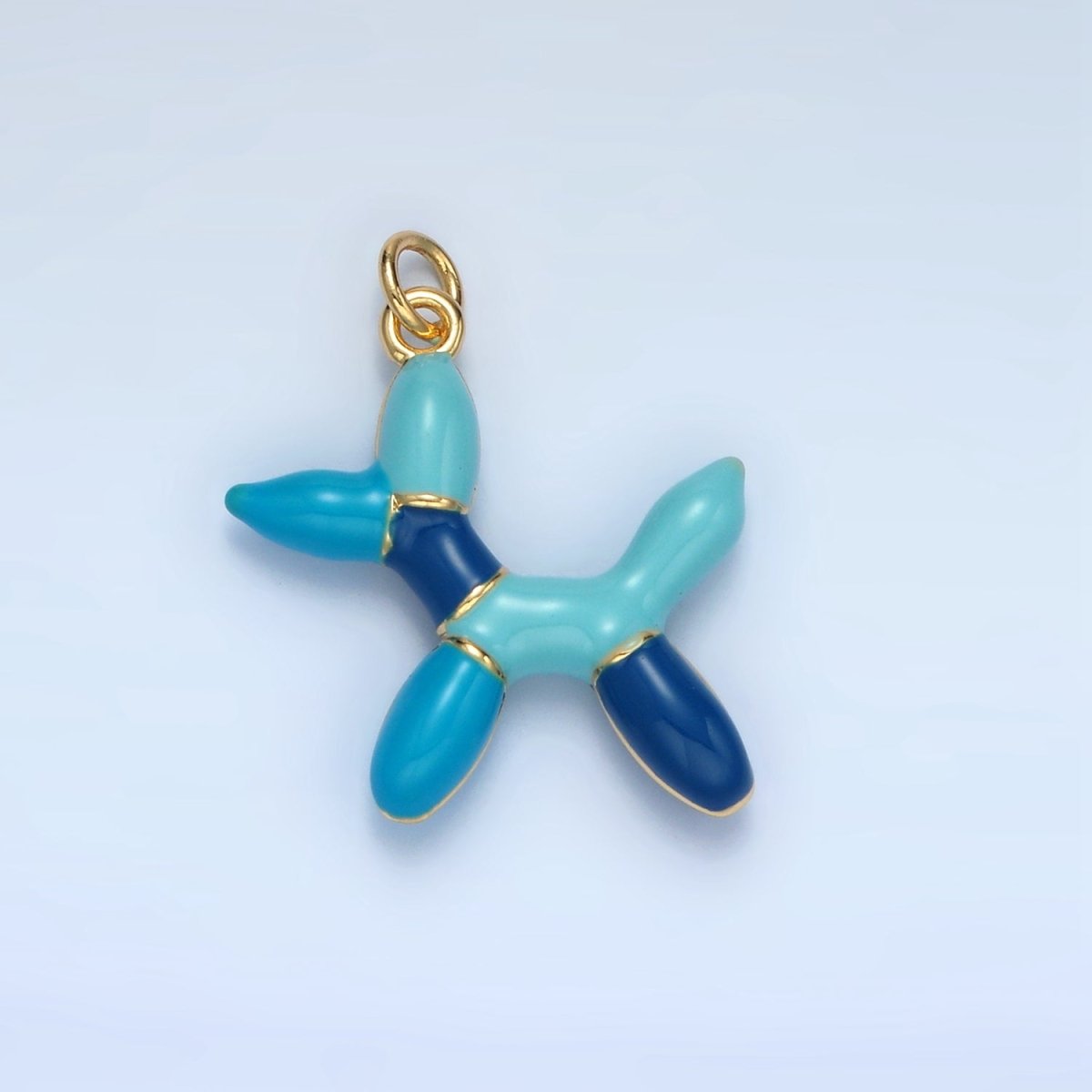 24K Gold Filled Green, Red, Blue Enamel Balloon Animal Charm | M139 - M140 - DLUXCA