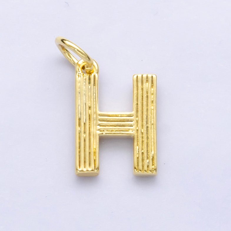 24K Gold Filled Groovy Disco Initial Letter Charm | A185 - A197 - DLUXCA