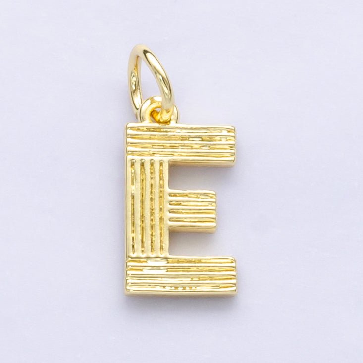 24K Gold Filled Groovy Disco Initial Letter Charm | A185 - A197 - DLUXCA