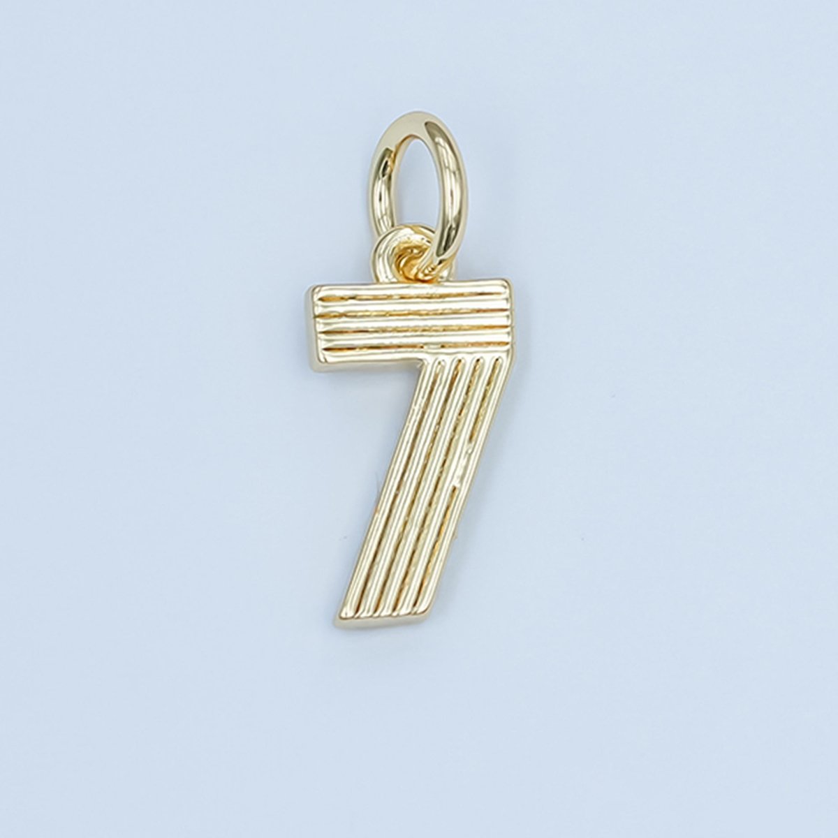 24K Gold Filled Groovy Disco Number Numerology Charm | M617 - M621 - DLUXCA