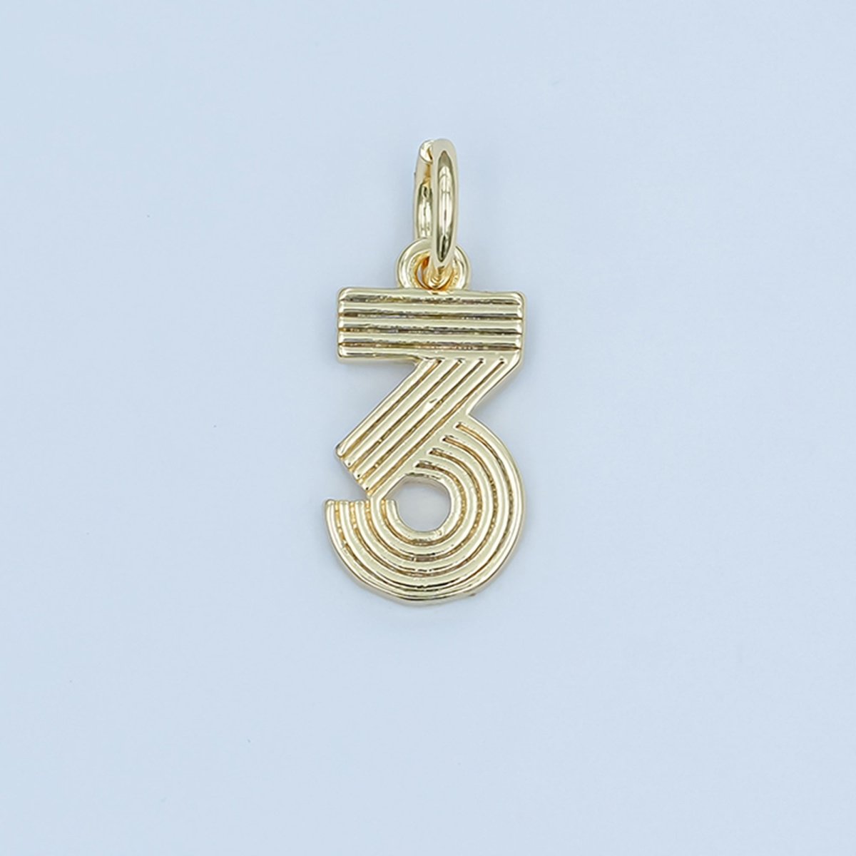 24K Gold Filled Groovy Disco Number Numerology Charm | M617 - M621 - DLUXCA