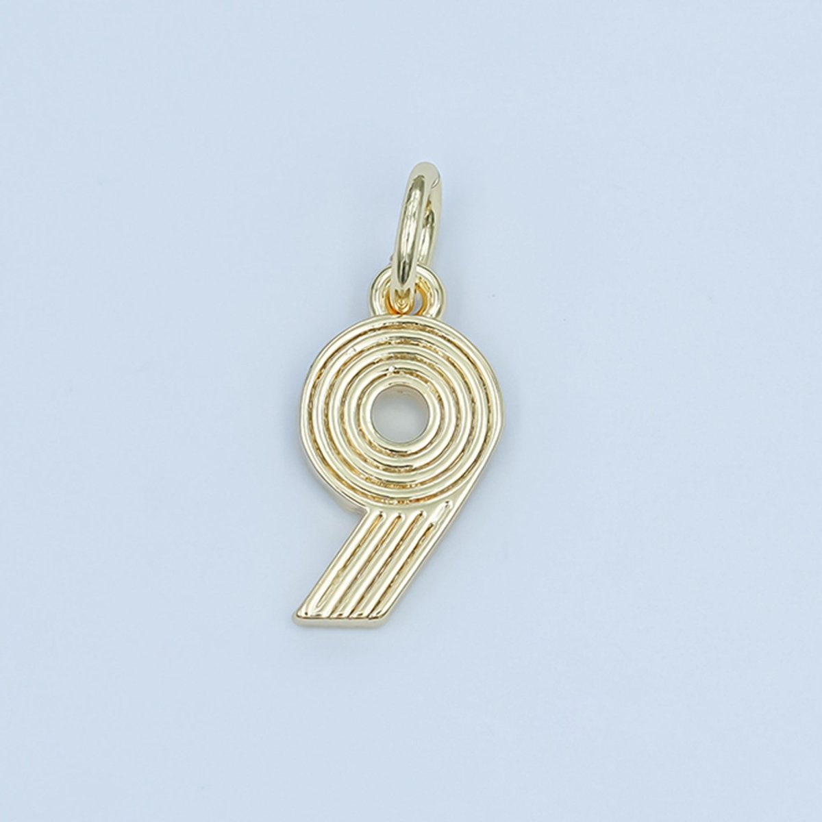 24K Gold Filled Groovy Disco Number Numerology Charm | M617 - M621 - DLUXCA