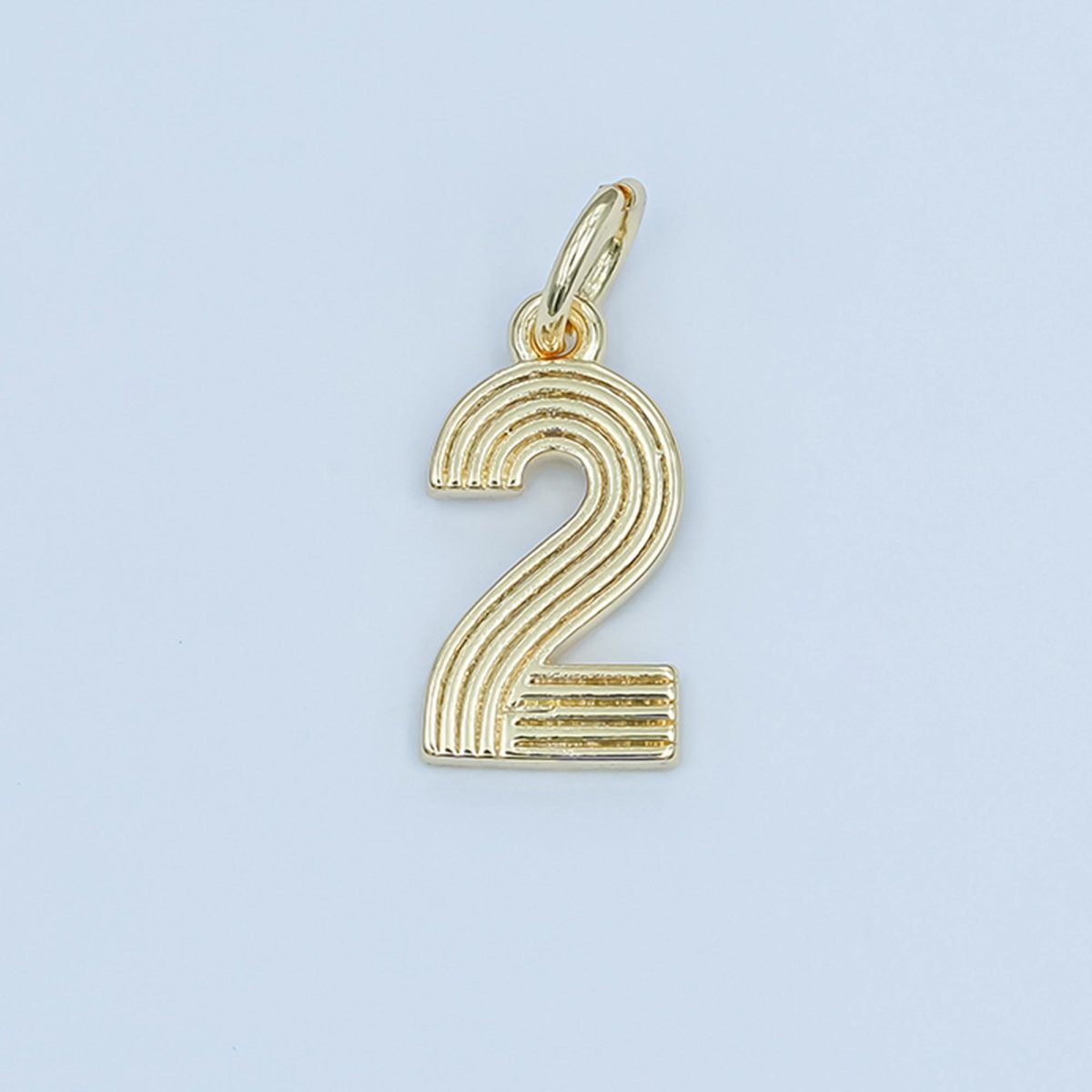 24K Gold Filled Groovy Disco Number Numerology Charm | M617 - M621 - DLUXCA