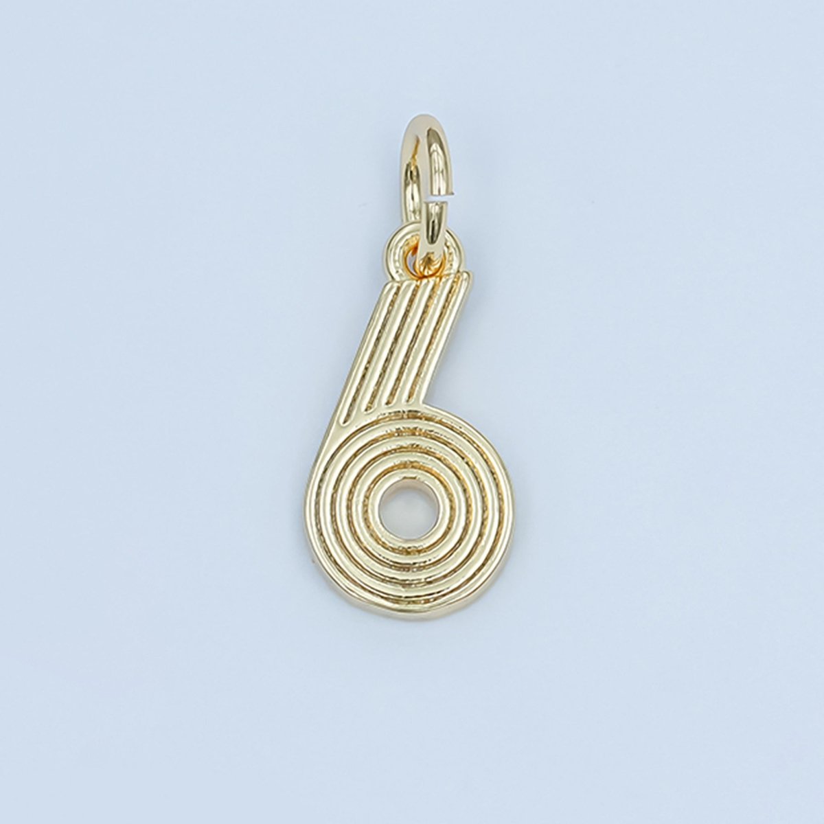 24K Gold Filled Groovy Disco Number Numerology Charm | M617 - M621 - DLUXCA