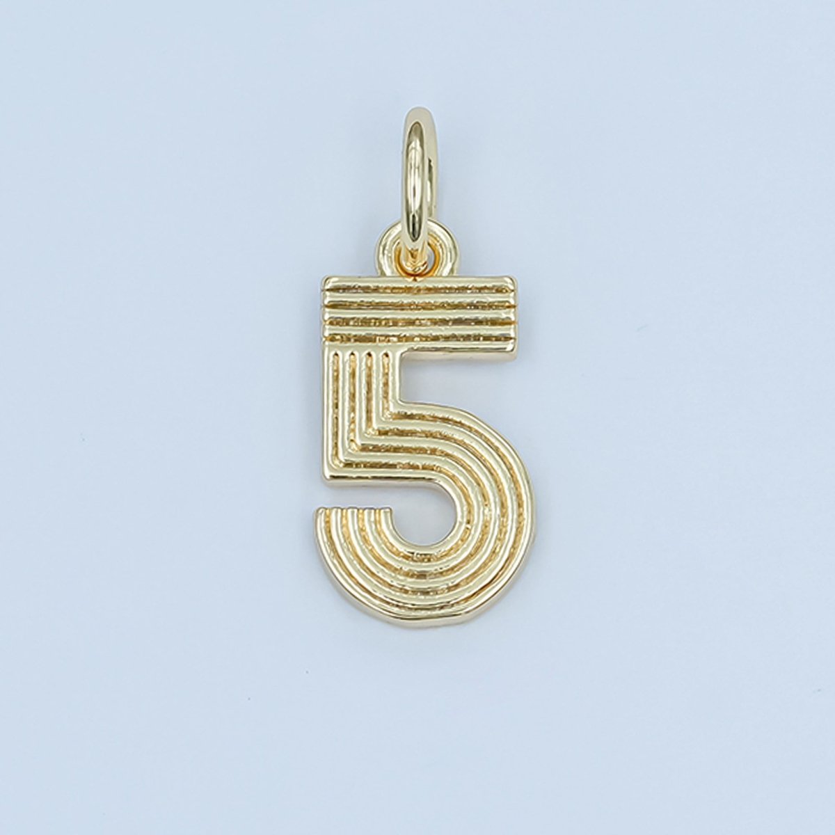 24K Gold Filled Groovy Disco Number Numerology Charm | M617 - M621 - DLUXCA