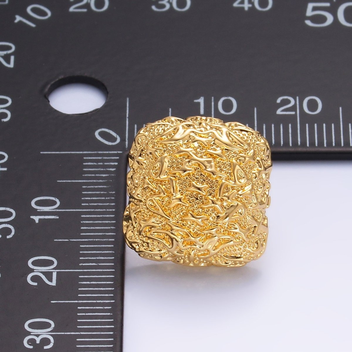 24K Gold Filled Hammered Square Stud Earrings in Gold & Silver | AB883 AB899 - DLUXCA