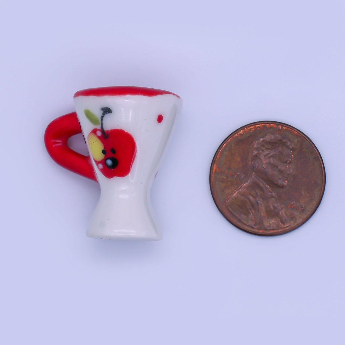 24K Gold Filled Handmade Apple Mug Porcelain Ceramic | AH401 - DLUXCA