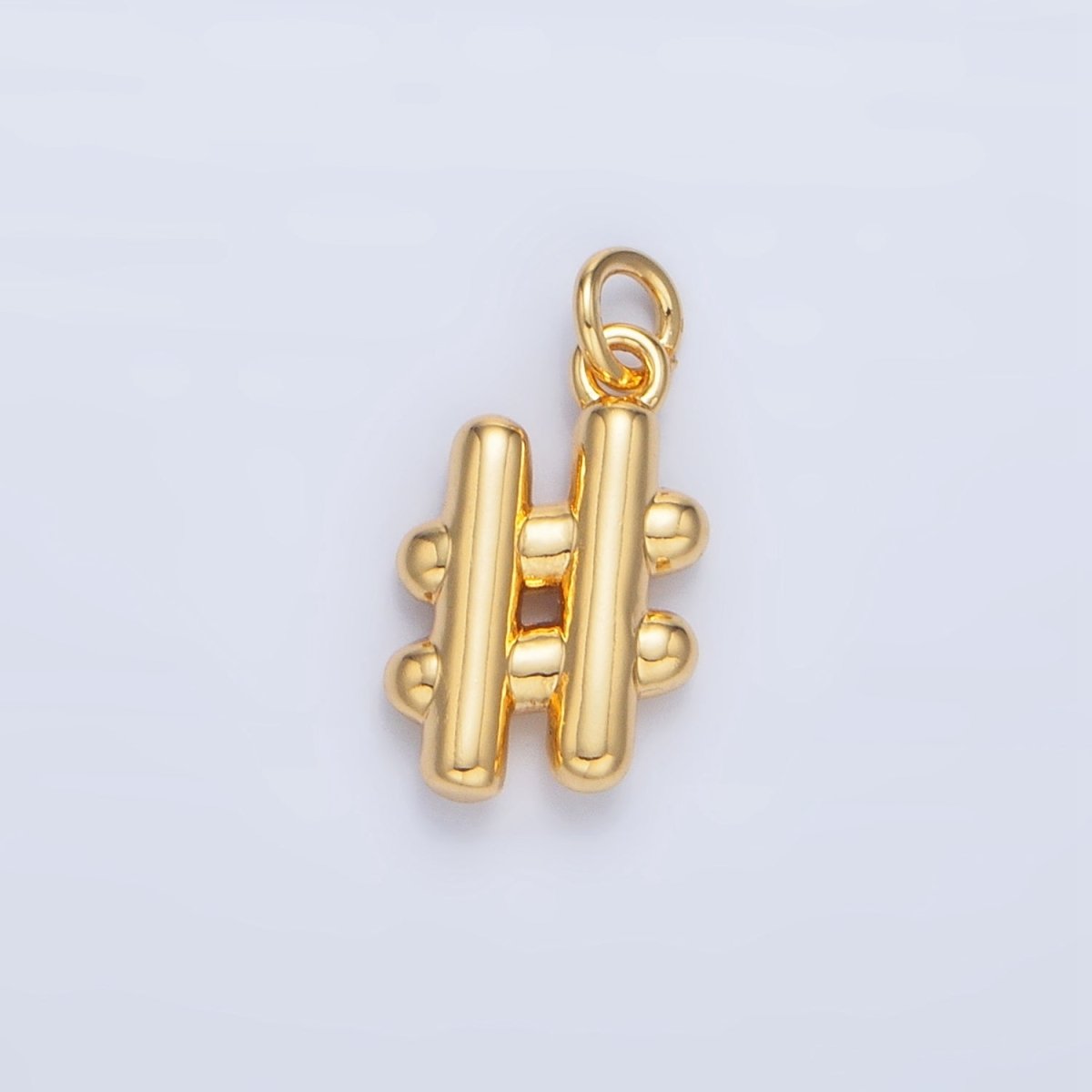 24K Gold Filled Hashtag "#" Minimalist Charm | X584 - DLUXCA