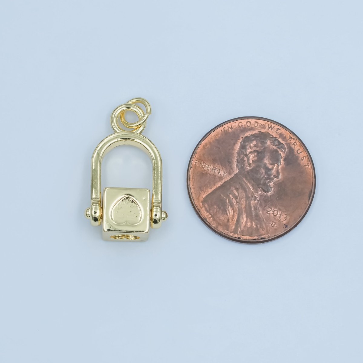 24K Gold Filled Heart Bead Swivel Charm | N116 - DLUXCA