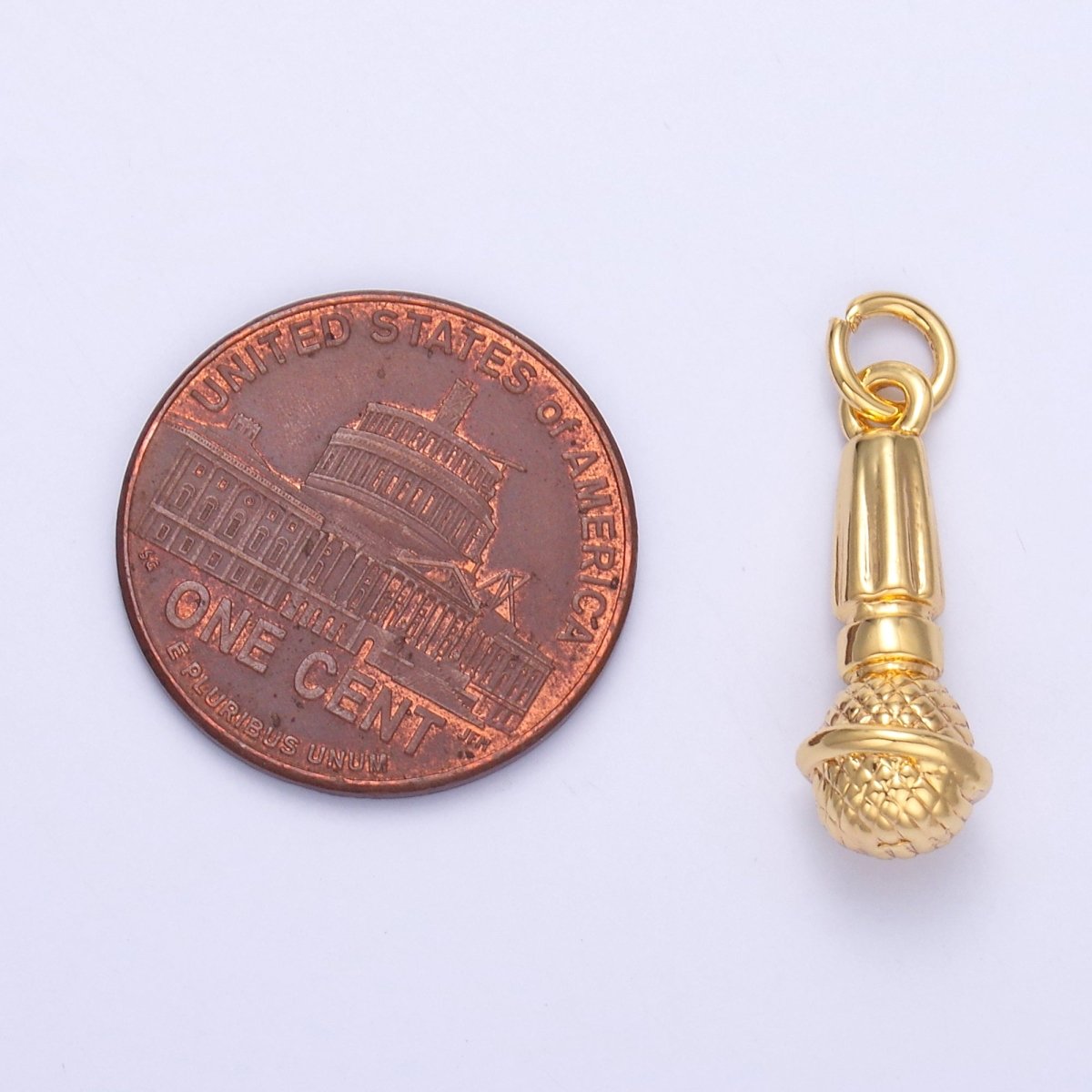 24K Gold Filled Karaoke Microphone Multidimensional 3D Charm in Gold & Silver | N024 - DLUXCA