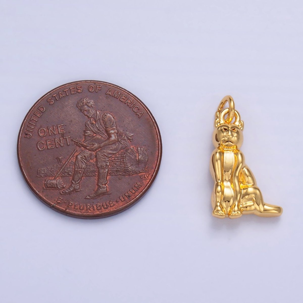 24K Gold Filled Kitty Cat Multidimensional 3D Charm | N025 - DLUXCA