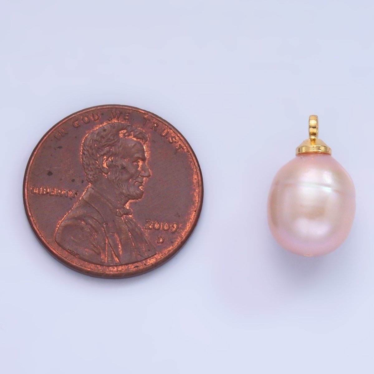 24K Gold Filled Light Purple, Pink, Dark Purple Freshwater Pearl Charm | P1573 P1577 P1578 - DLUXCA