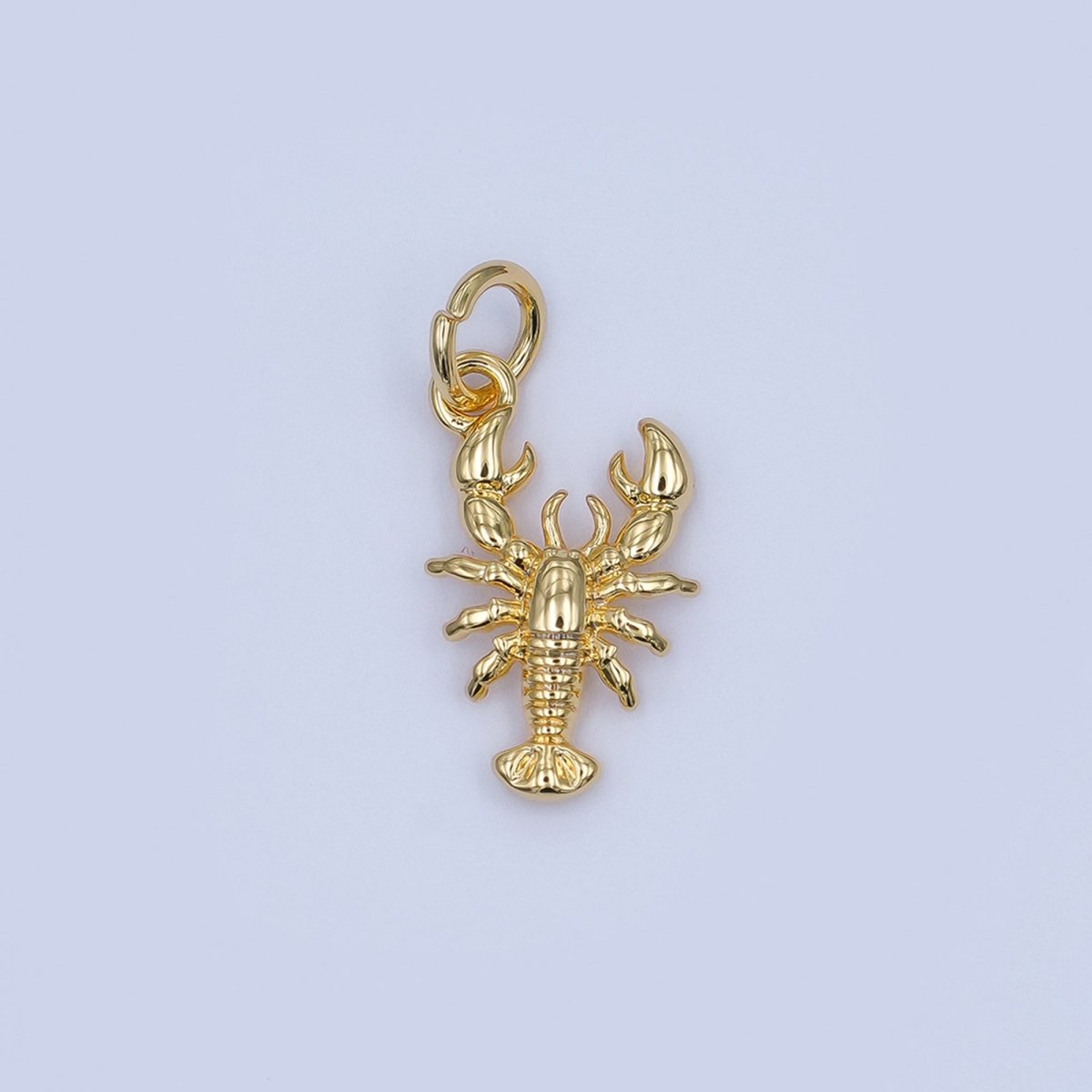 24K Gold Filled Lobster Multidimensional 3D Charm in Gold & Silver | AF476 - DLUXCA