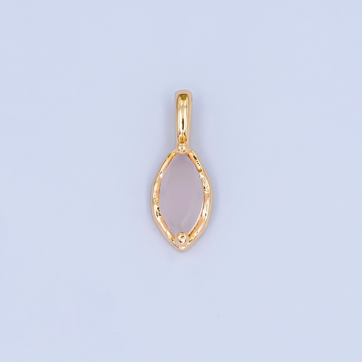 24K Gold Filled Marquise CZ Molten Bezel Pendant | AA1472 - AA1477 - DLUXCA