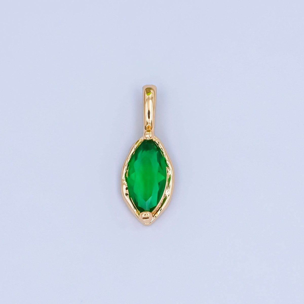 24K Gold Filled Marquise CZ Molten Bezel Pendant | AA1472 - AA1477 - DLUXCA