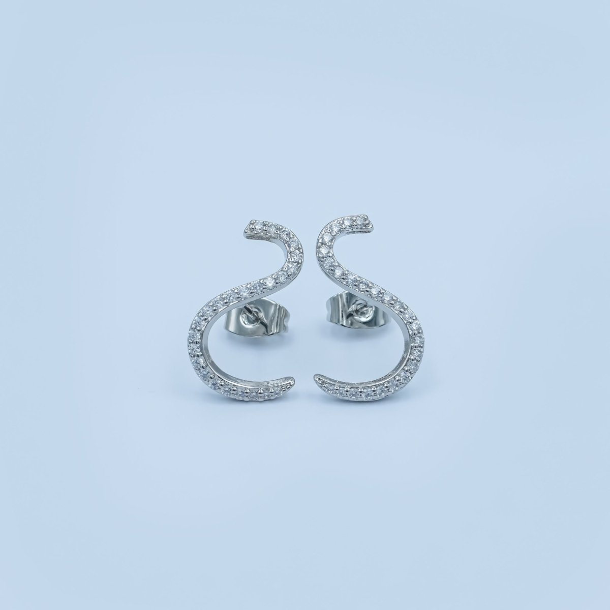 24K Gold Filled Micro Paved CZ Cartilage Stud Earrings Set in Gold & Silver | AE836 AE838 - DLUXCA