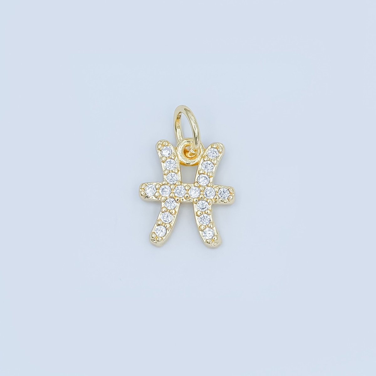 24K Gold Filled Micro Paved CZ Zodiac Sign Charm | A1313 - A1318 - DLUXCA