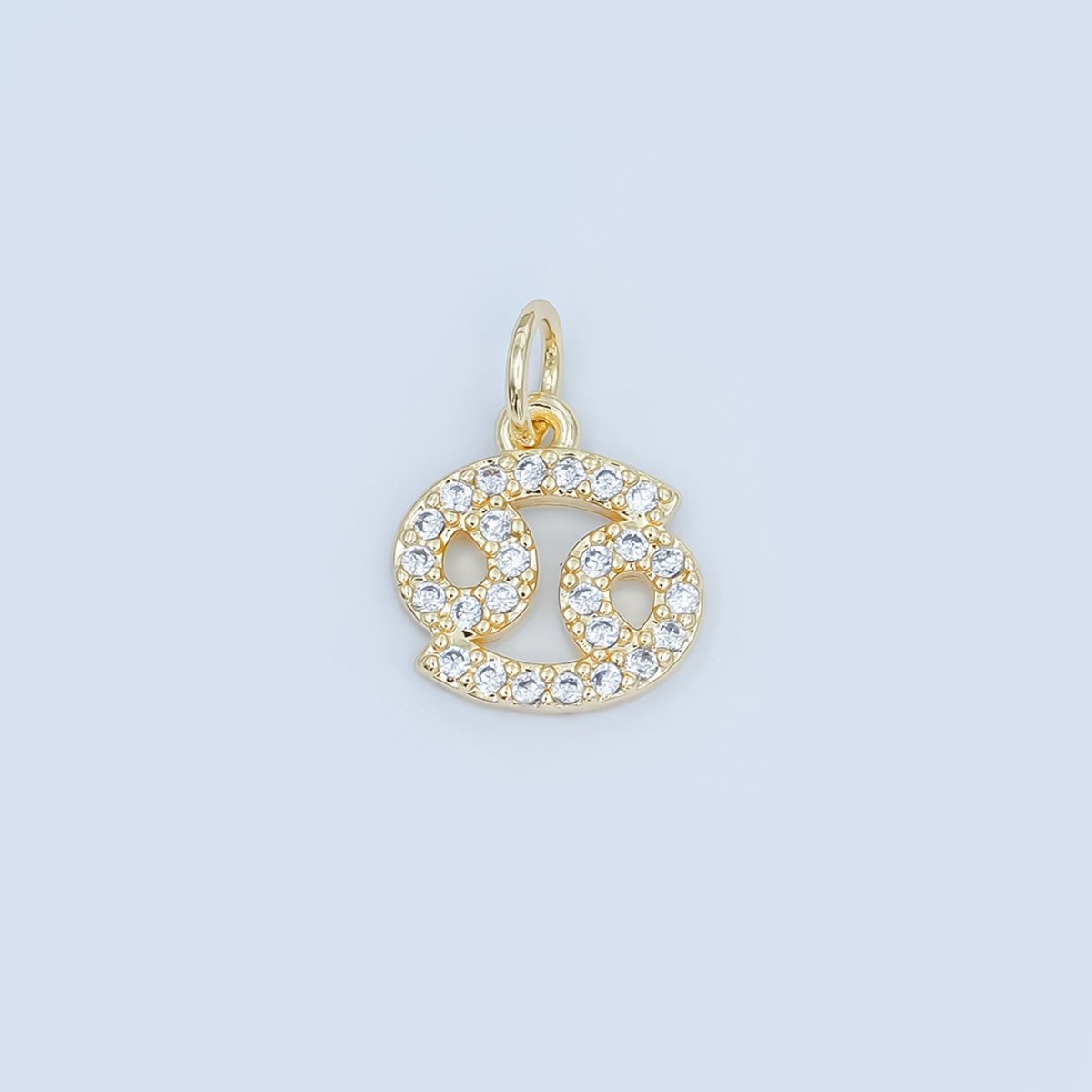 24K Gold Filled Micro Paved CZ Zodiac Sign Charm | A1313 - A1318 - DLUXCA