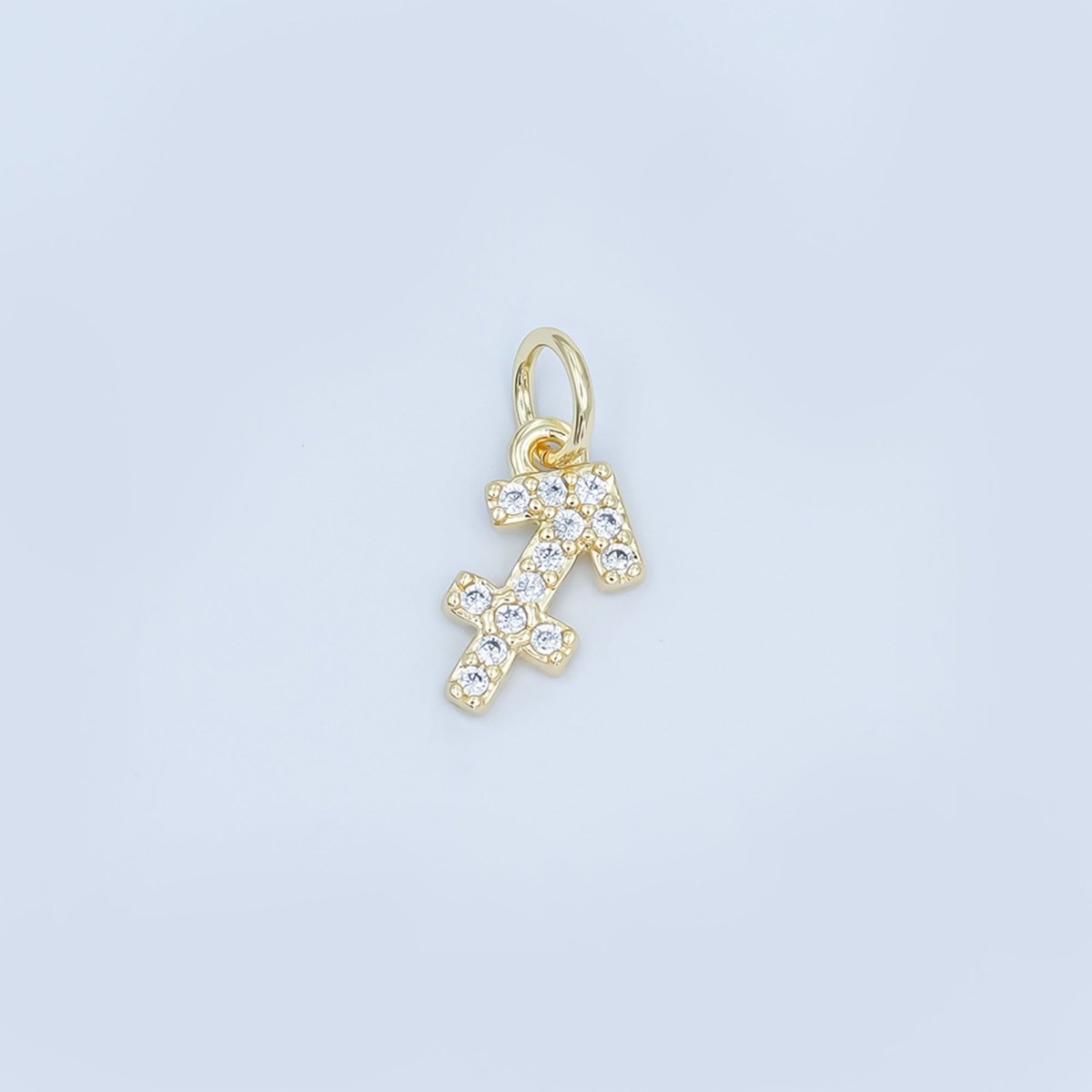 24K Gold Filled Micro Paved CZ Zodiac Sign Charm | A1313 - A1318 - DLUXCA