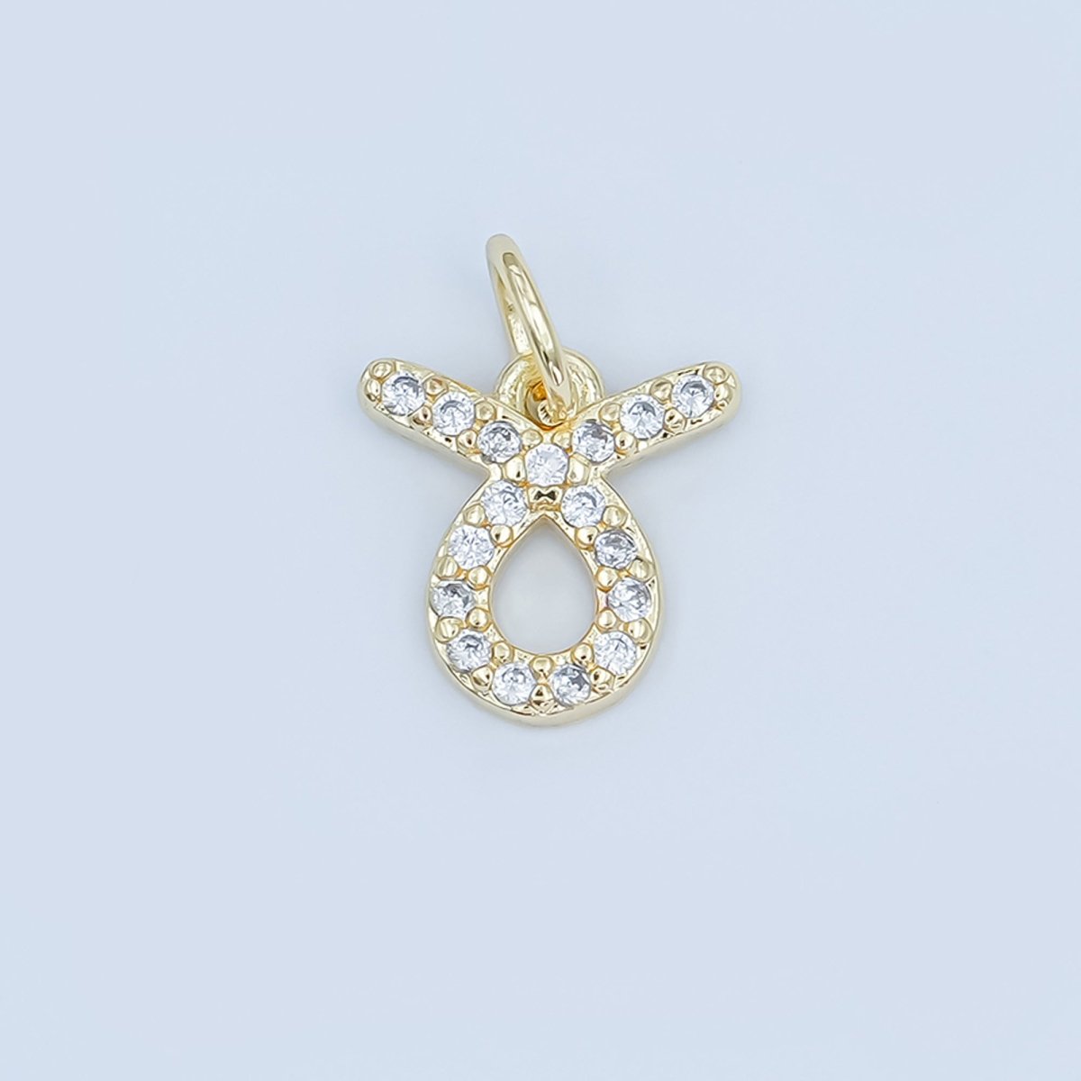 24K Gold Filled Micro Paved CZ Zodiac Sign Charm | A1313 - A1318 - DLUXCA