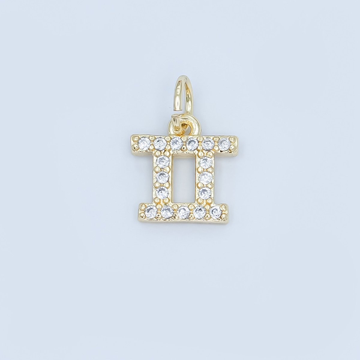 24K Gold Filled Micro Paved CZ Zodiac Sign Charm | A1313 - A1318 - DLUXCA