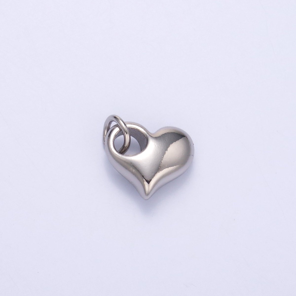 24K Gold Filled Mini Chubby Heart Minimalist Charm in Gold & Silver | N003 - DLUXCA