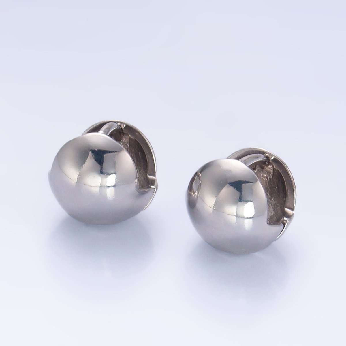 24K Gold Filled Minimalist Ball Round Cartilage Huggie Earrings in Gold & Silver | AB547 AB1047 - DLUXCA