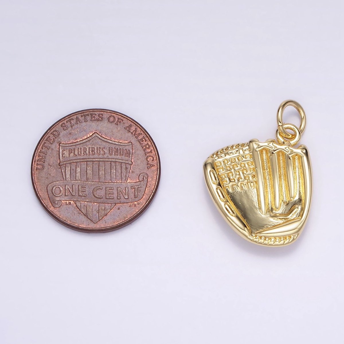 24K Gold Filled Minimalist Baseball Glove Pendant | M108 - DLUXCA