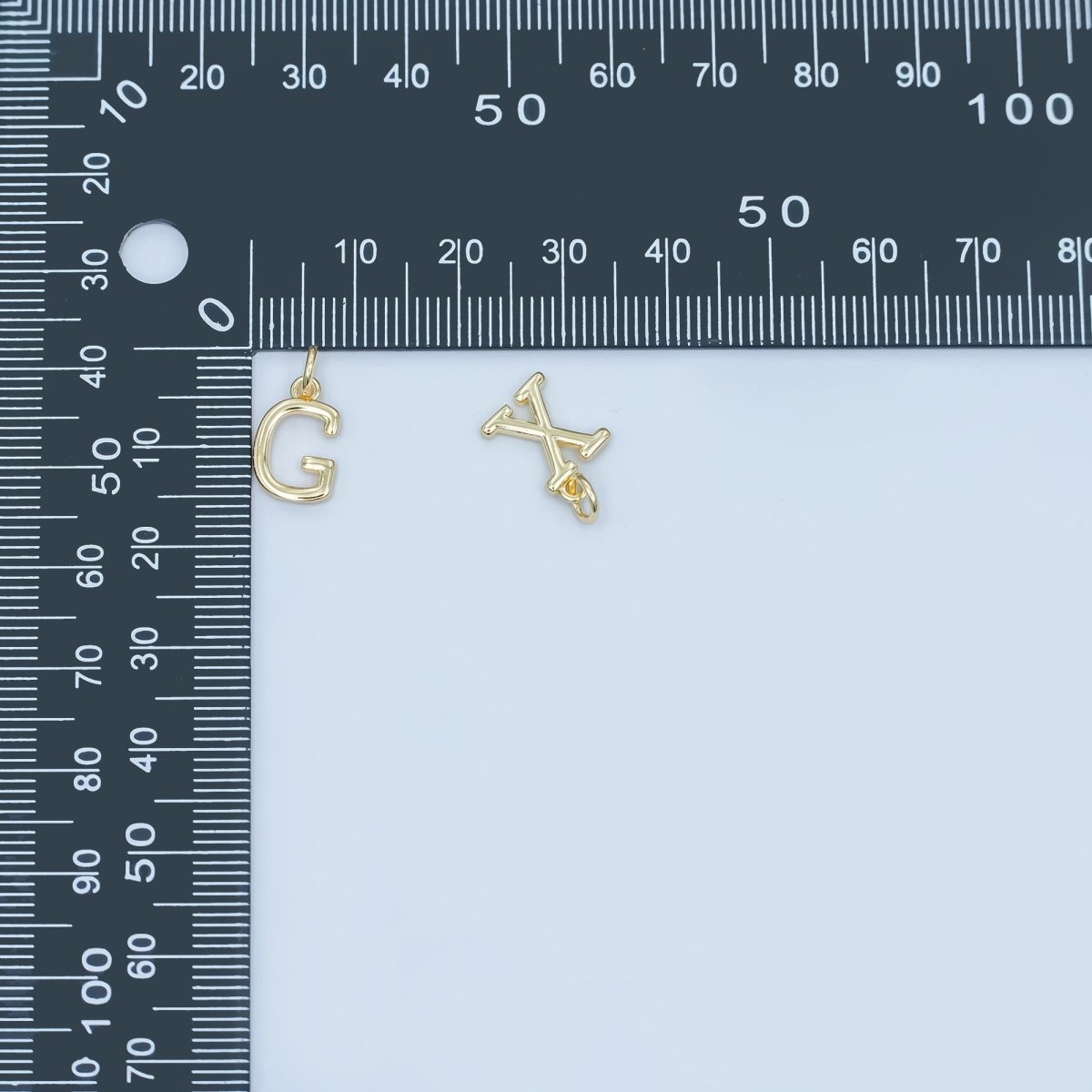 24K Gold Filled Minimalist Initial Letter Charm | A043 - A055 - DLUXCA