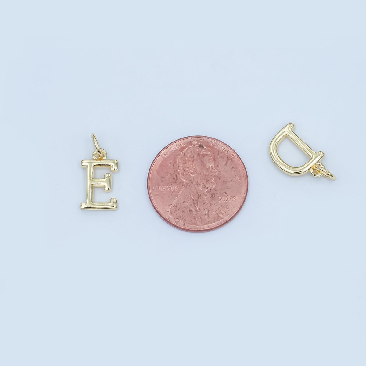 24K Gold Filled Minimalist Initial Letter Charm | A043 - A055 - DLUXCA