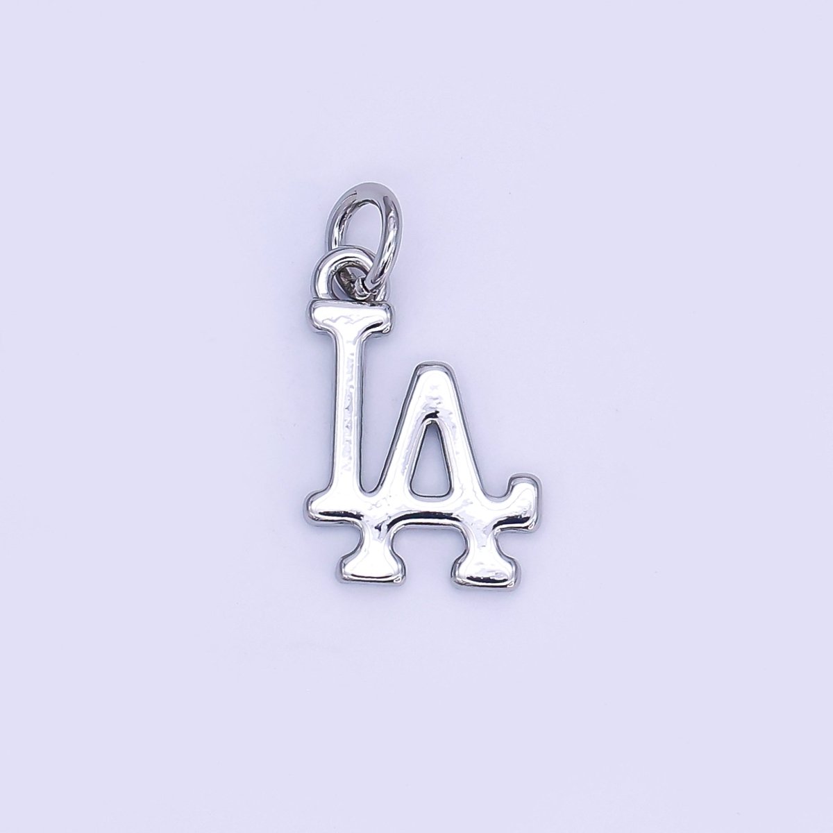 24K Gold Filled Minimalist "LA" Los Angeles City Charm in Gold & Silver | N059 - DLUXCA