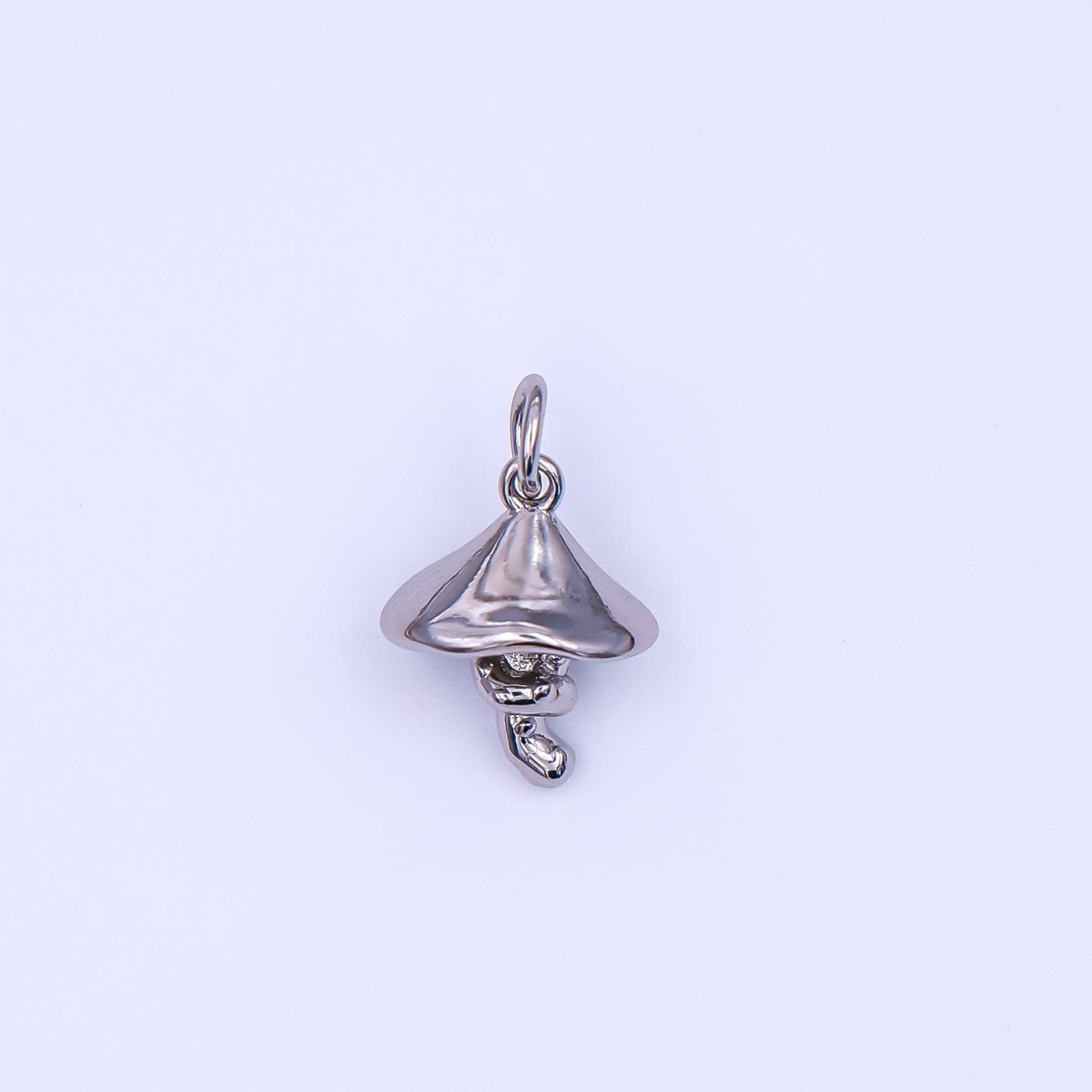 24K Gold Filled Minimalist Mushroom Multidimensional 3D Charm in Gold & Silver | AF542 - DLUXCA