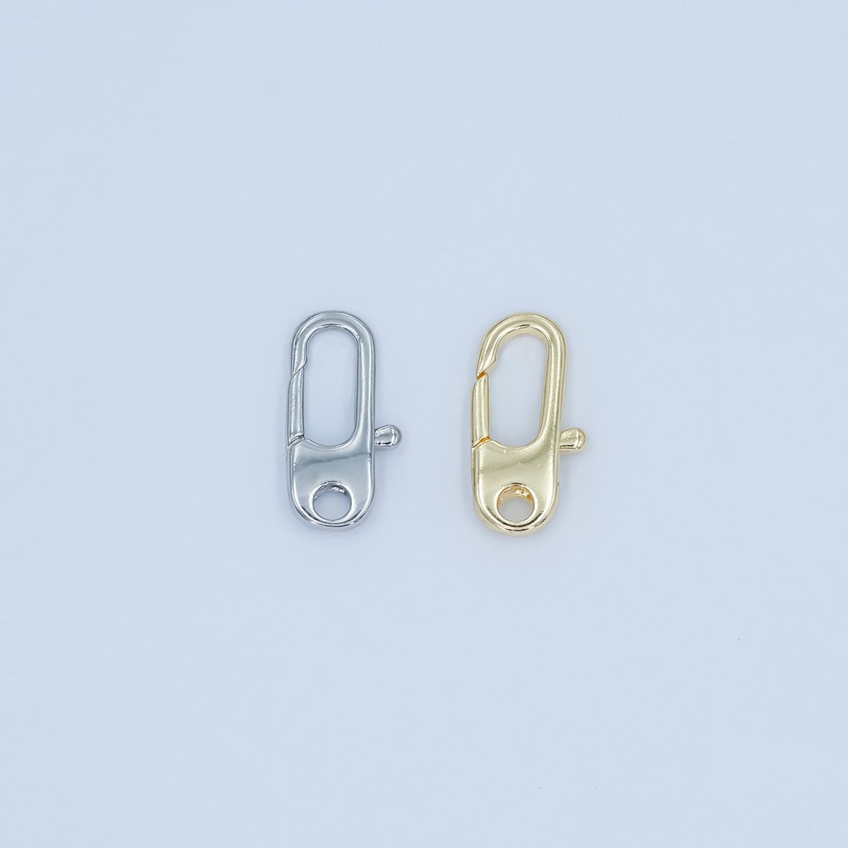24K Gold Filled Minimalist Oblong Lobster Clasps Finding in Gold & Silver | Z1101 - DLUXCA