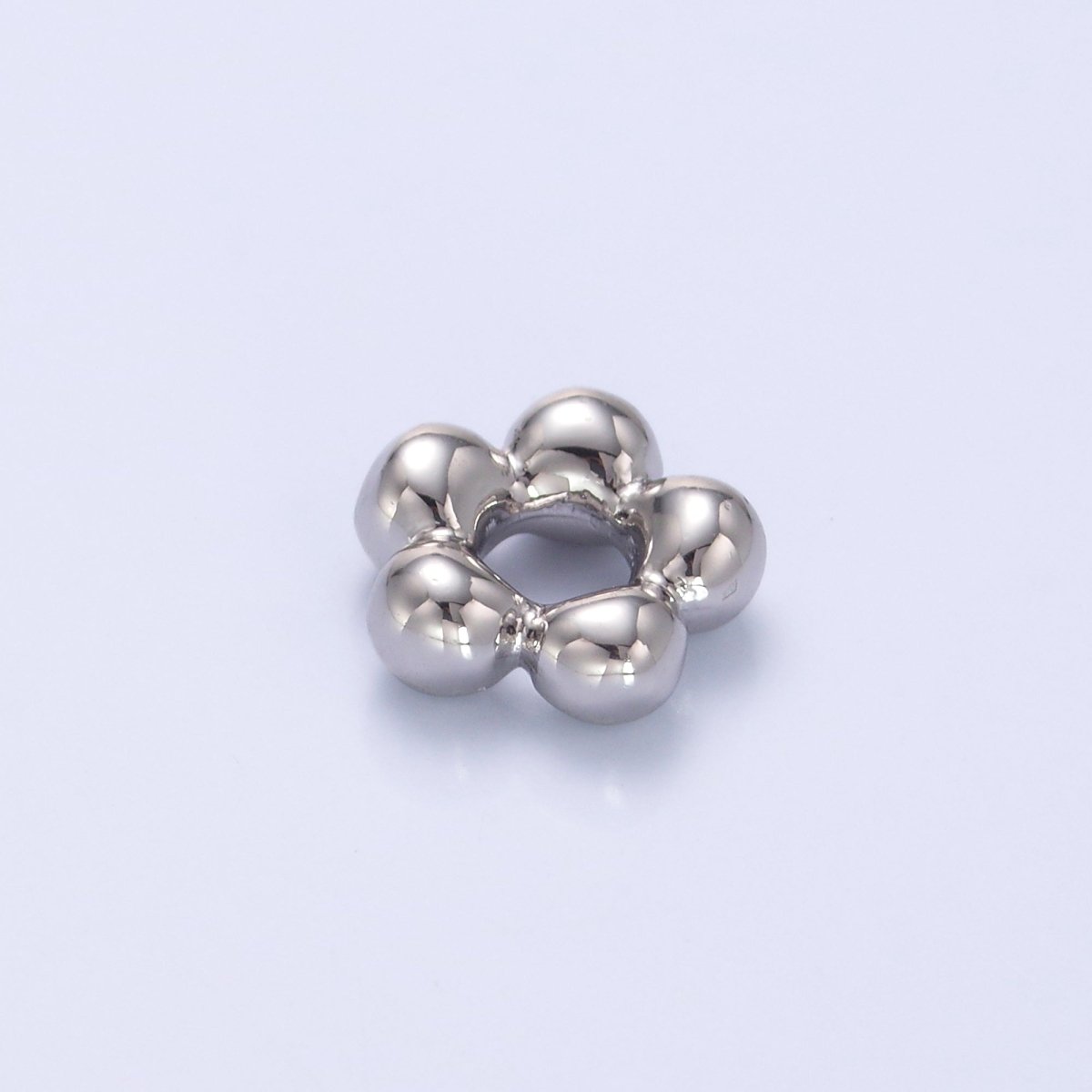 24K Gold Filled Minimalist Round Rhondelle Bead in Gold & Silver | B642 - DLUXCA