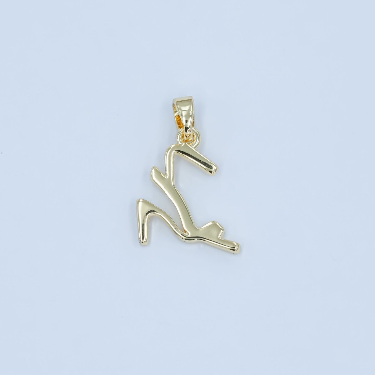 24K Gold Filled Minimalist Slingback High Heels Shoes Pendant | AA1493 - DLUXCA