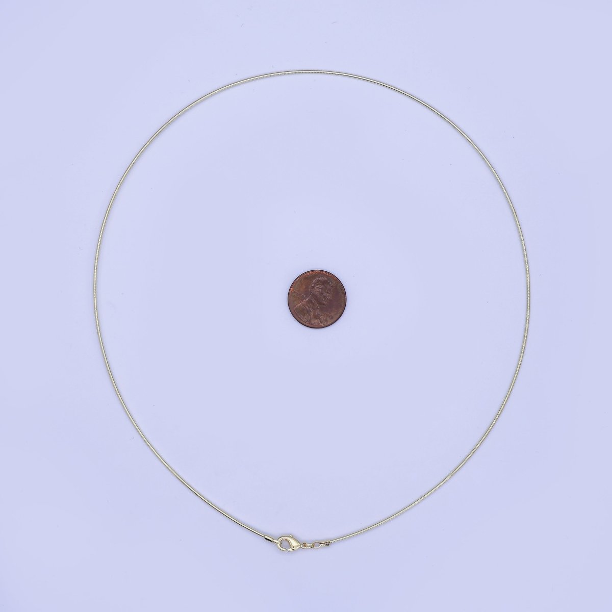 24K Gold Filled Minimalist Snake Chain Necklace | WA - 3136 - DLUXCA