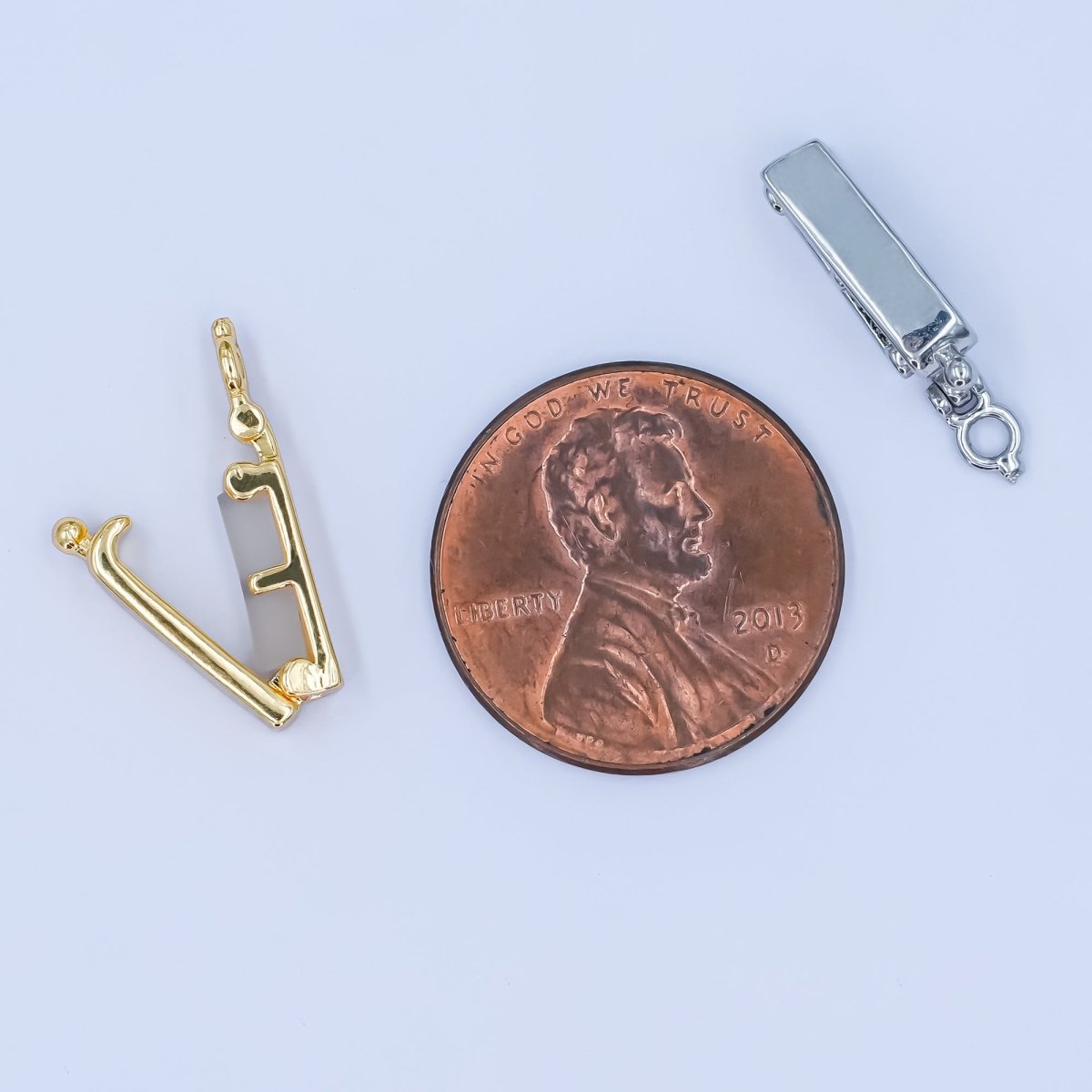 24K Gold Filled Minimalist Snap Rectangular Bail Finding in Gold & Silver | Z1086 - DLUXCA