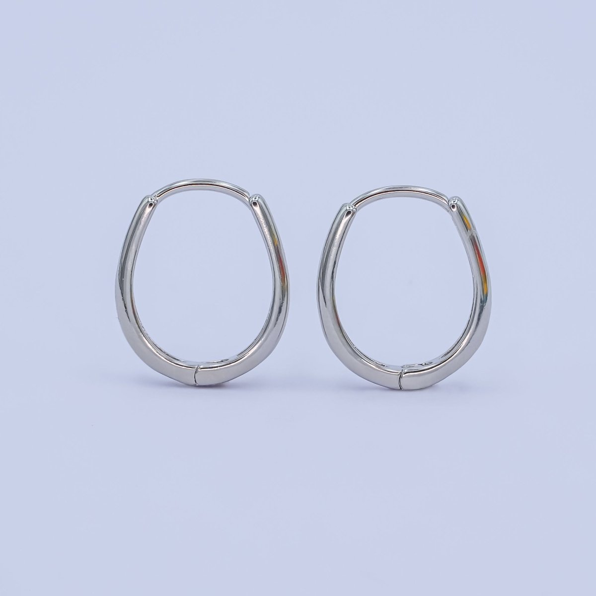24K Gold Filled Minimalist Thin U Shaped Huggie Hoops Earrings P - 305 - DLUXCA