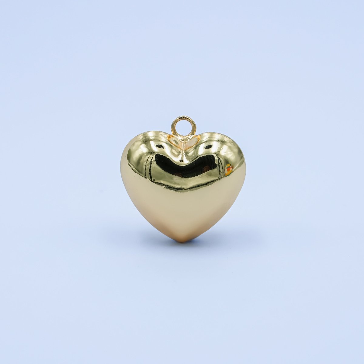 24K Gold Filled Multidimensional 3D Chubby Heart Charm | M180 - DLUXCA