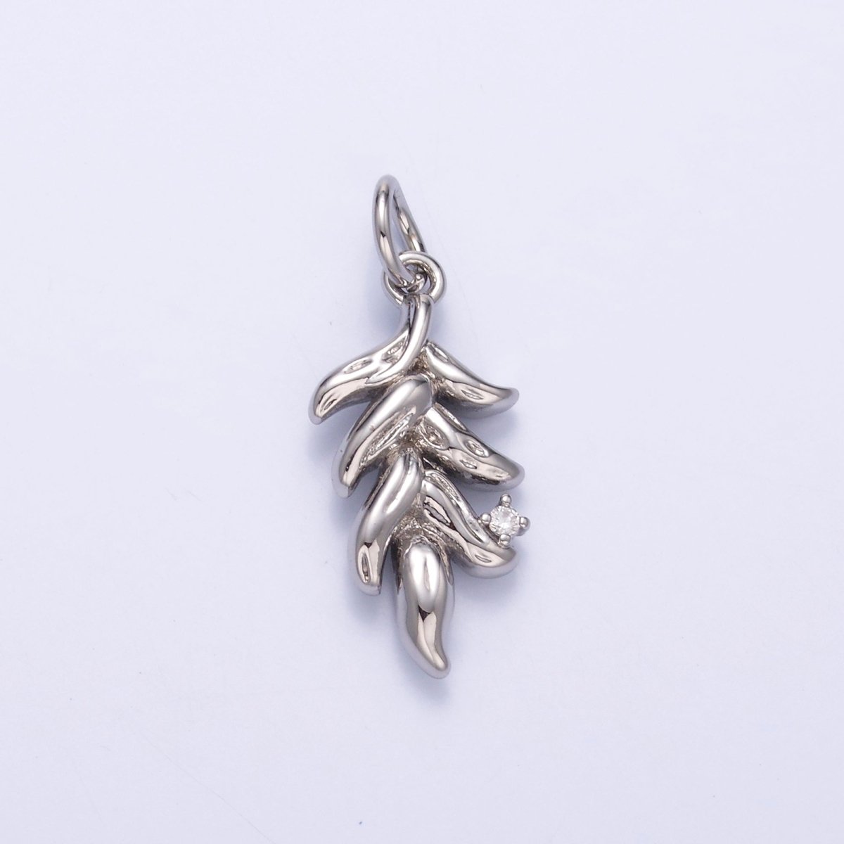 24K Gold Filled Multidimensional 3D Nature Leaf Charm in Gold & Silver | N022 - DLUXCA
