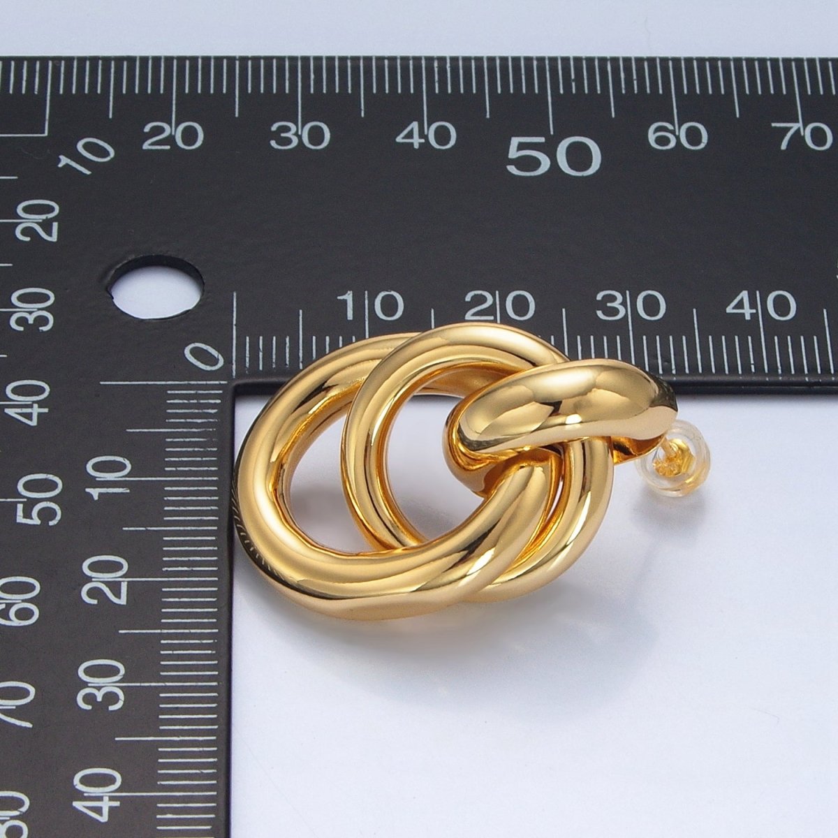 24K Gold Filled Multiple Band Drop Stud Earrings in Gold, Silver & Mixed Metal | AD697 AD698 AD699 - DLUXCA