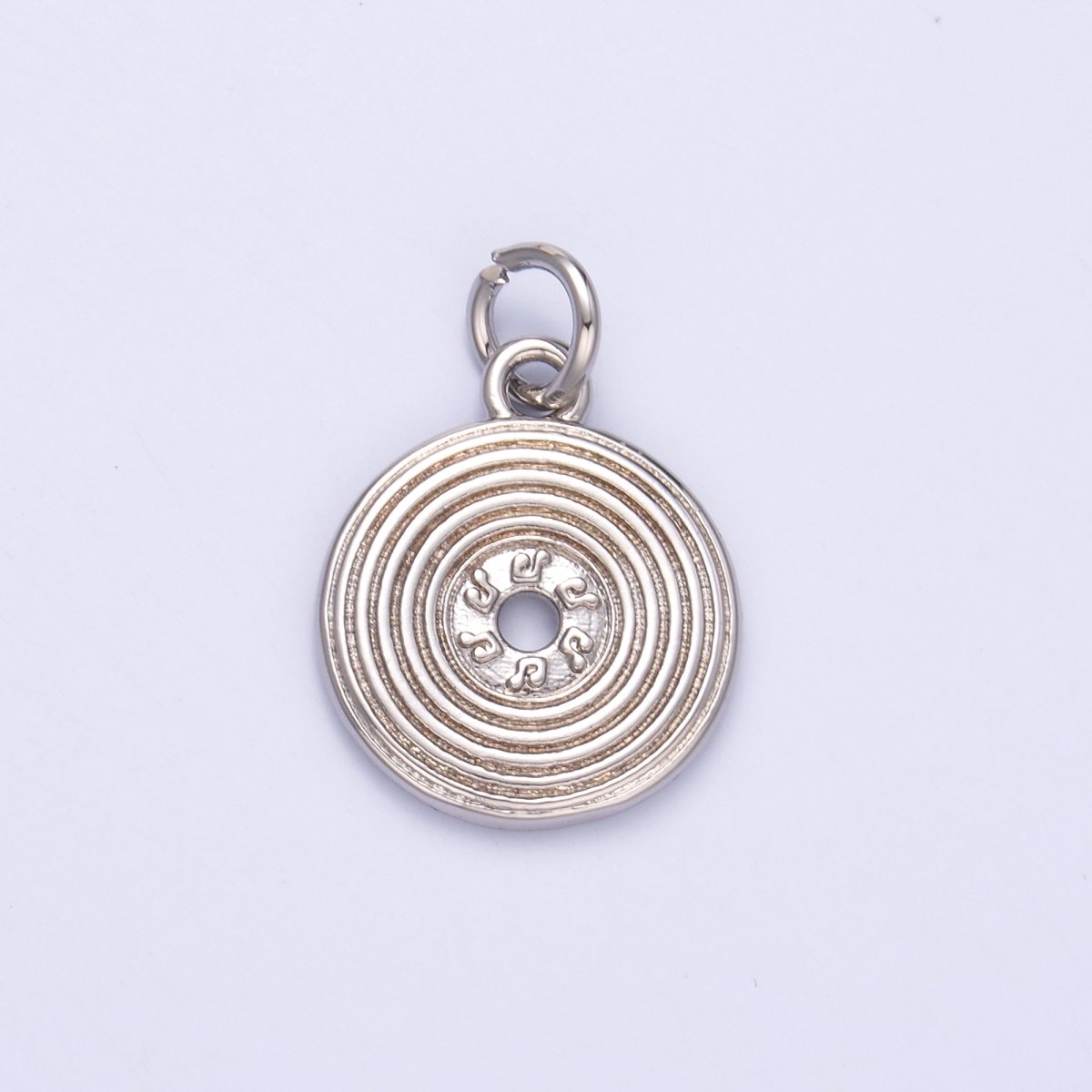 24K Gold Filled Music Vinyl Record Album Charm in Gold & Silver | N055 - DLUXCA