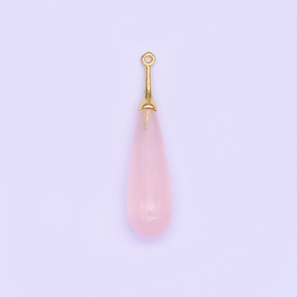 24K Gold Filled Natural Gemstone Teardrop Drop Pendant | N125 - N129 - DLUXCA
