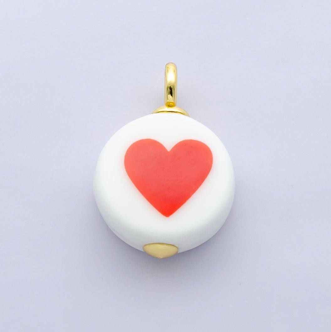 24K Gold Filled Nature Floral Mushroom Pet Sea Sell Ceramic Drop Charm - DLUXCA