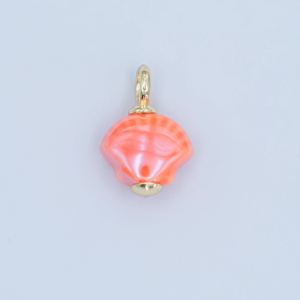 24K Gold Filled Nature Floral Mushroom Pet Sea Sell Ceramic Drop Charm - DLUXCA