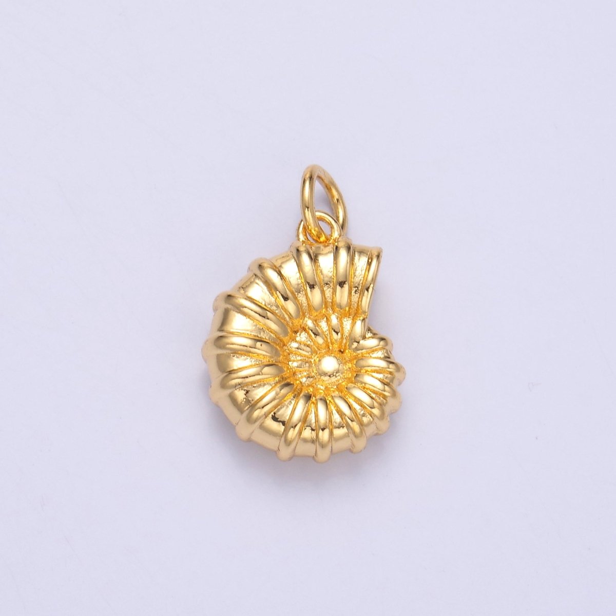 24K Gold Filled Nautilus Shell Multidimensional 3D Charm in Gold & Silver | N014 - DLUXCA