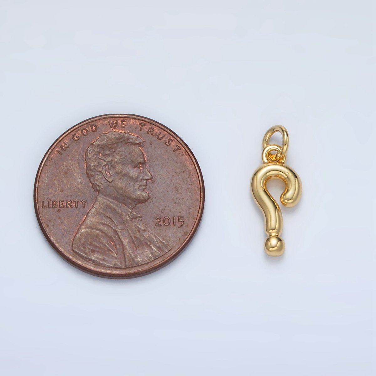 24K Gold Filled "?" Question Mark Minimalist Charm | AC168 - DLUXCA